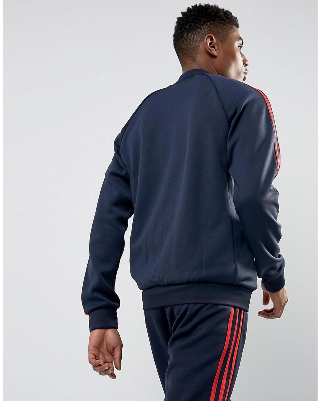 adidas Originals Superstar Track Jacket In Navy Bs2659 in Blue for Men |  Lyst UK