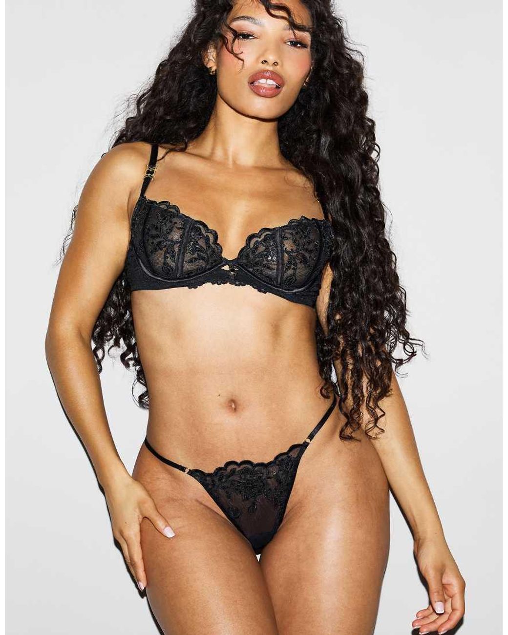 Ann Summers Black The Icon Crotchless String