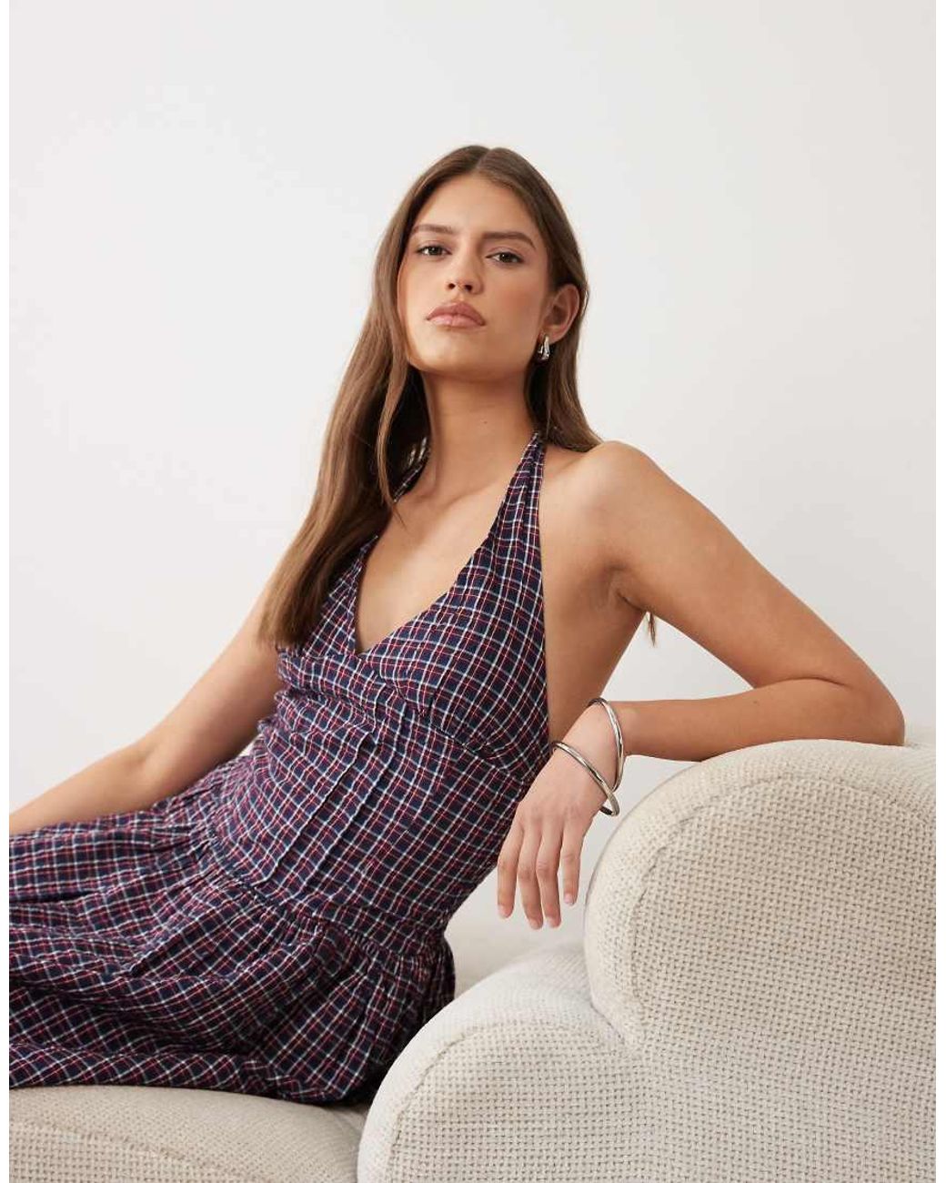 Cotton On Purple Kaityhalter Midi Dress
