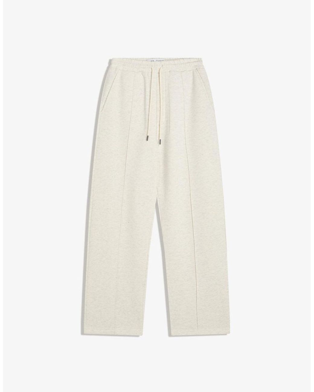 Bershka White Polo Collar Sweatshirt for men