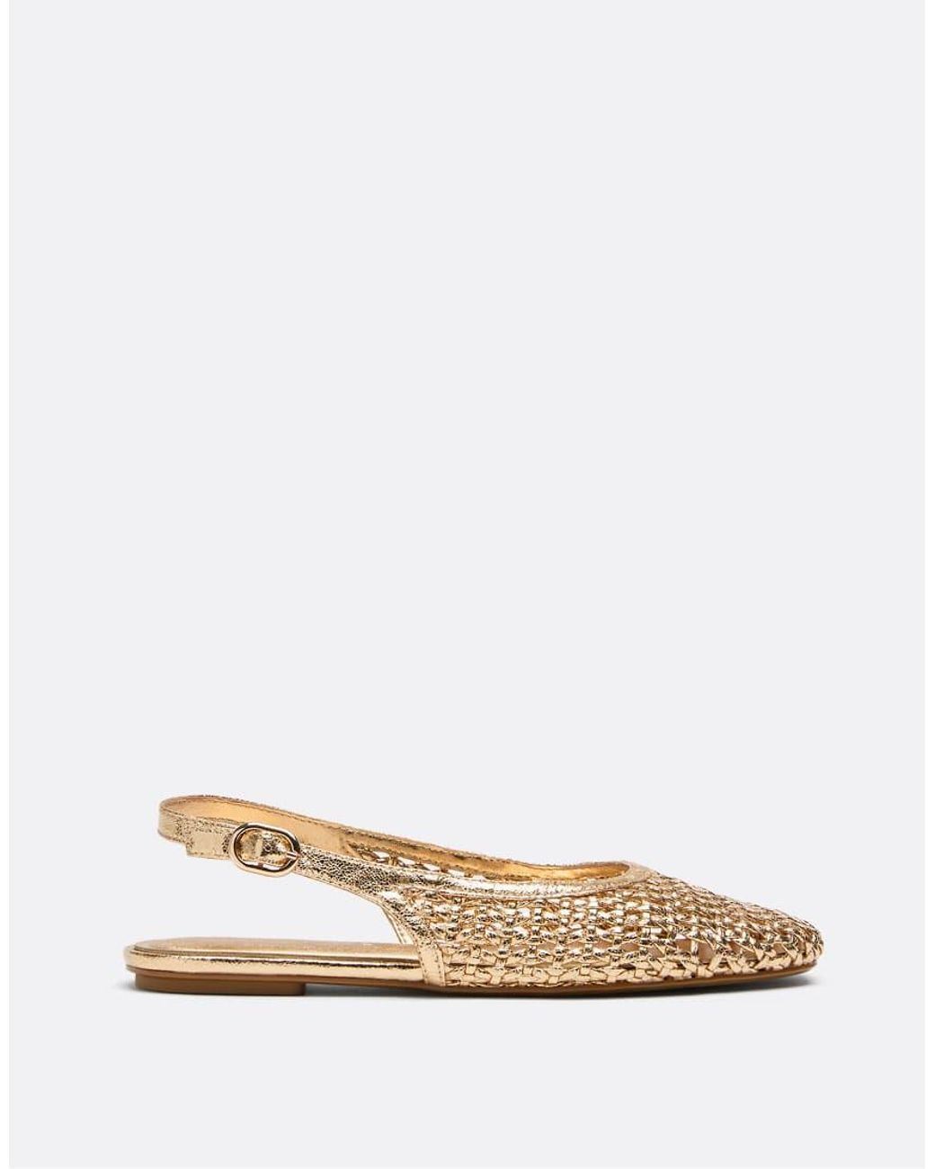 Stradivarius White Braided Espadrille Flats
