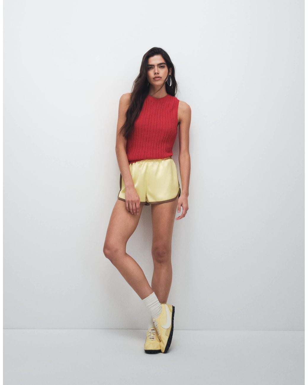 Mango Red Knitted Sleeveless Top