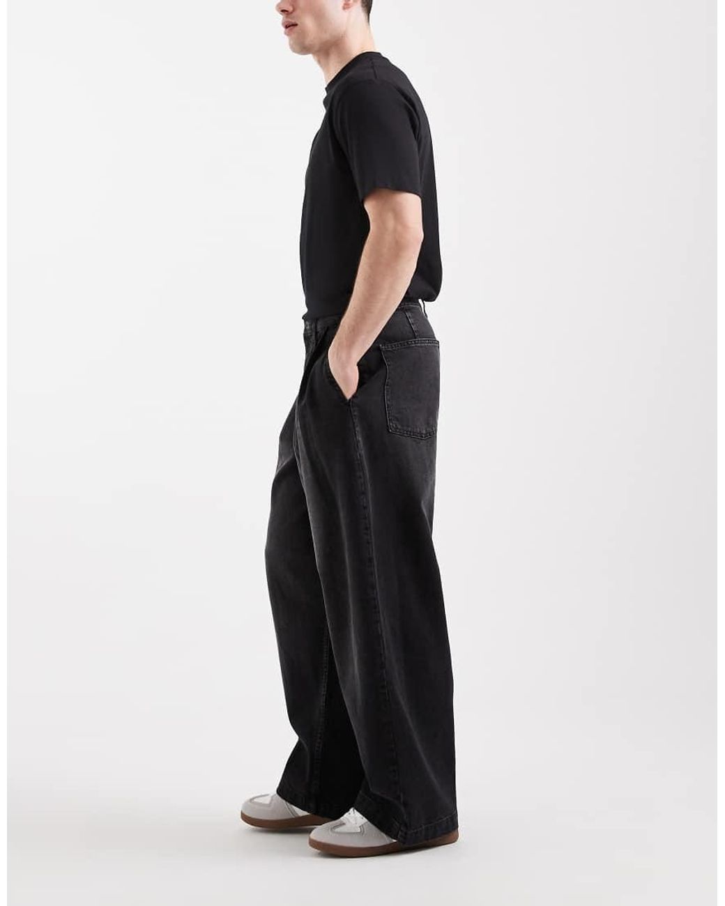 ASOS Black Barrel Jeans for men