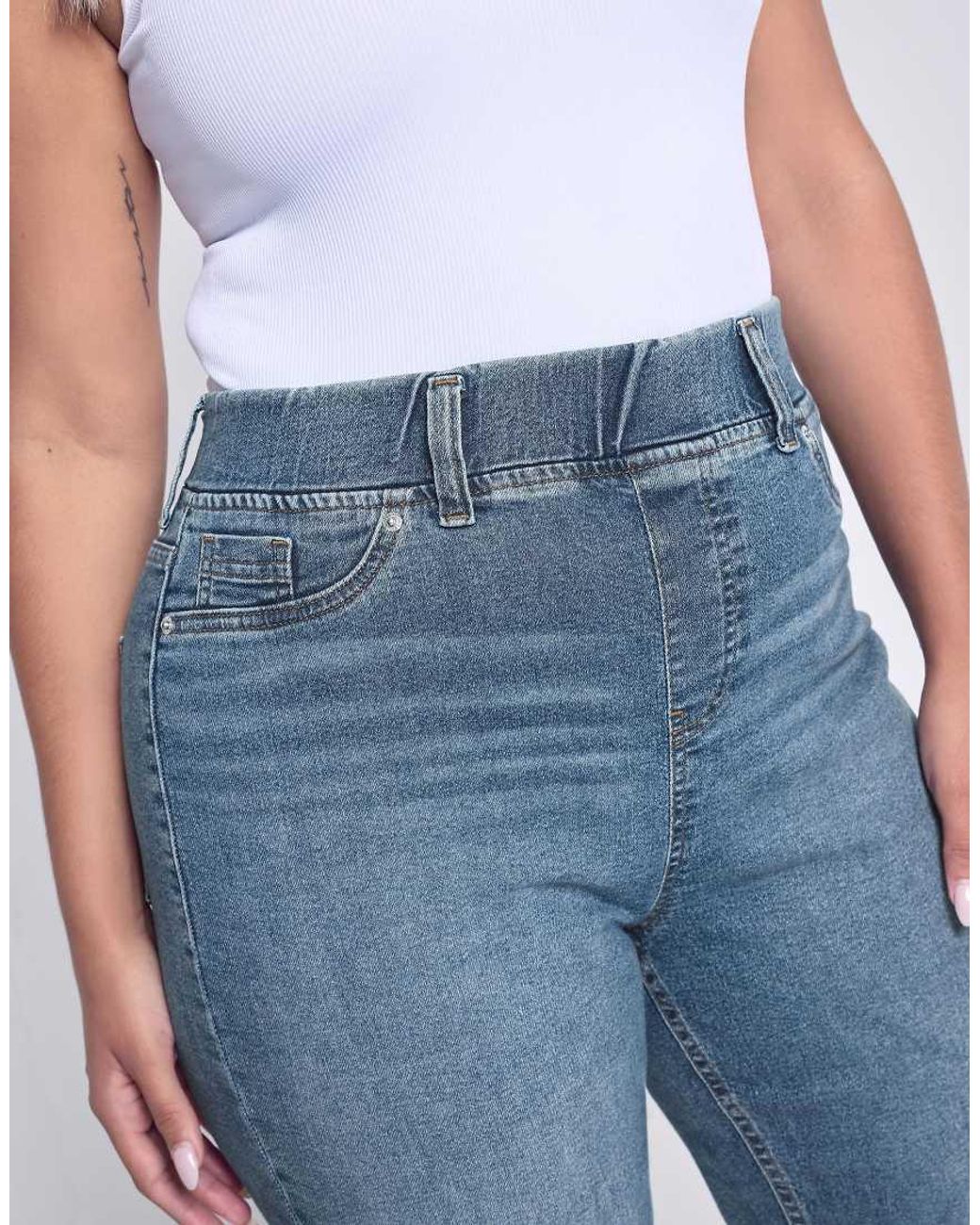 Yours Clothing Blue Wide Leg Jeggings