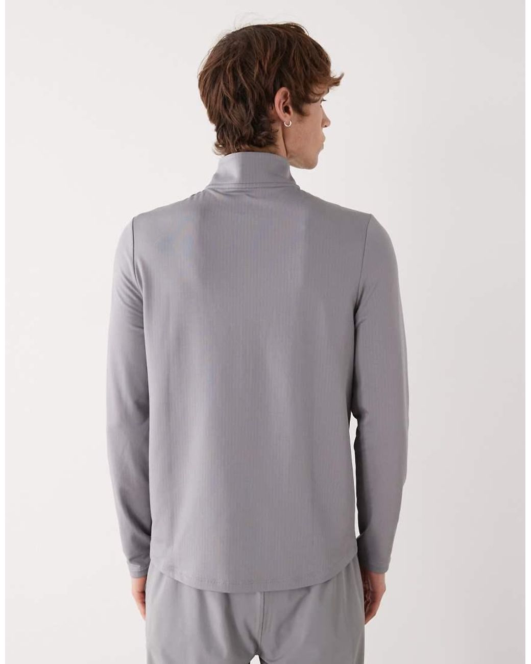 OOSC Gray Elite Activewear 1/4 Zip Top for men