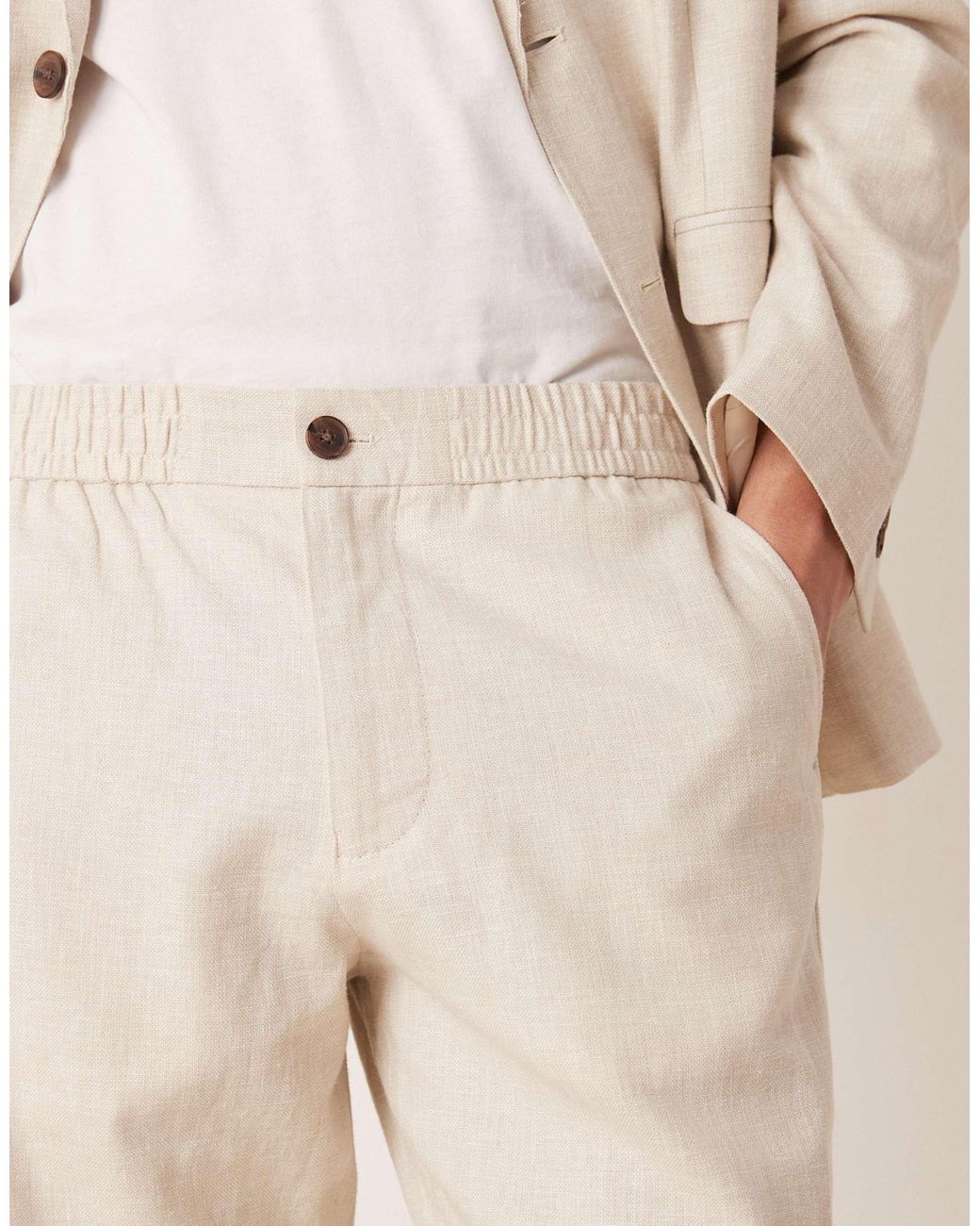SELECTED Natural Malik Linen Mix Regular Fit Trouser for men