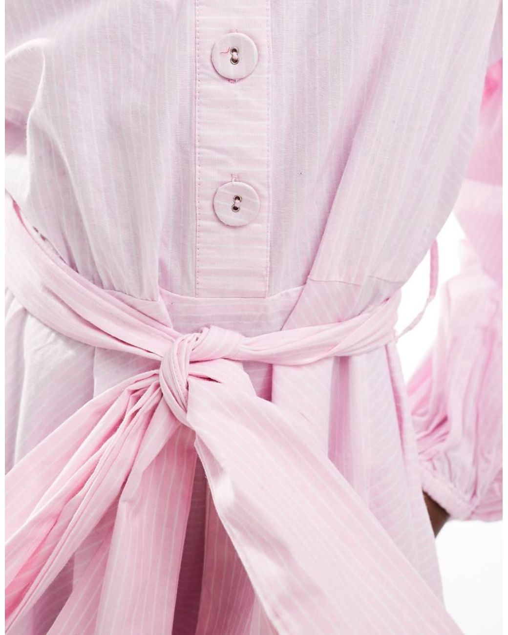 river island pink shirt dress Pink Cotton Smiley Embroidered Shirt Dress