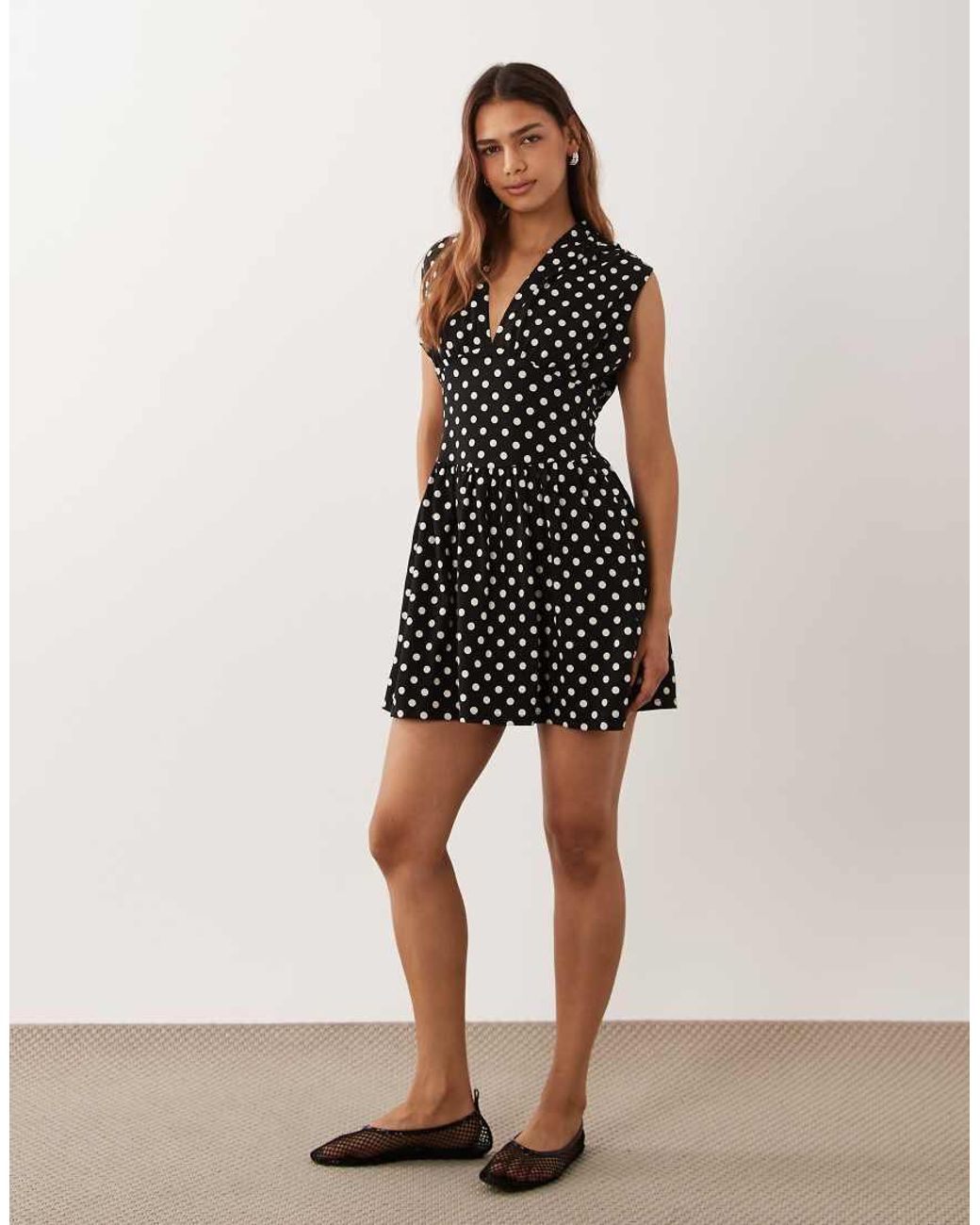 ASOS Black Short Sleeve Cinched