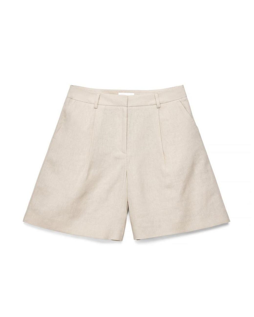 NA-KD Natural Tailored Linen Shorts