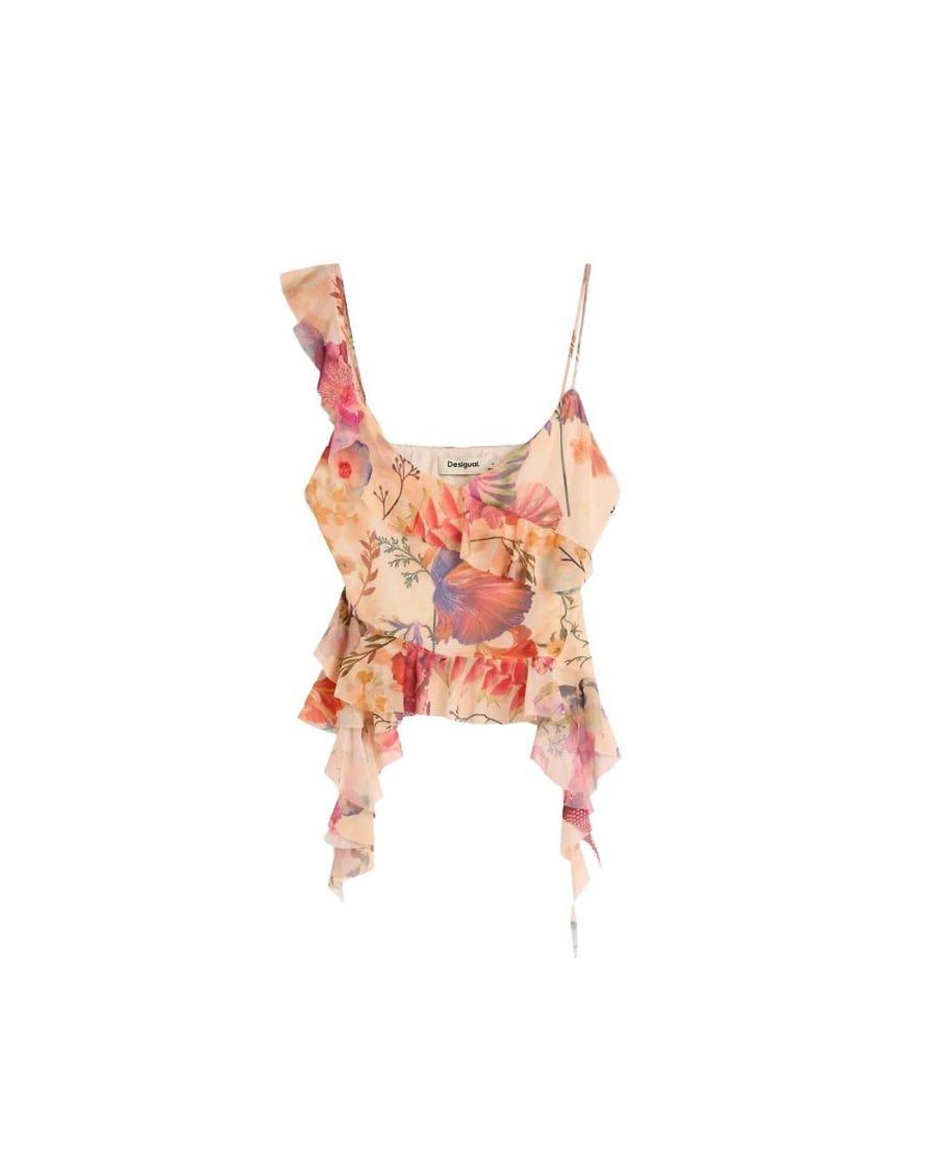 Desigual Red T-Shirt Designed By Mr. Christian Lacroix, Polyester