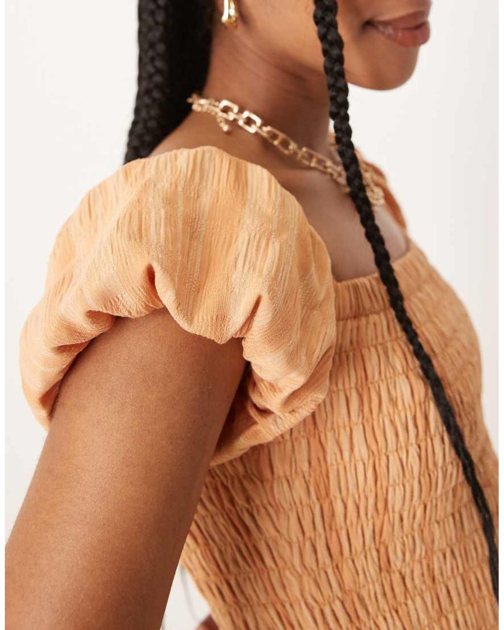 Glamorous Natural Square Neck Mini Dress