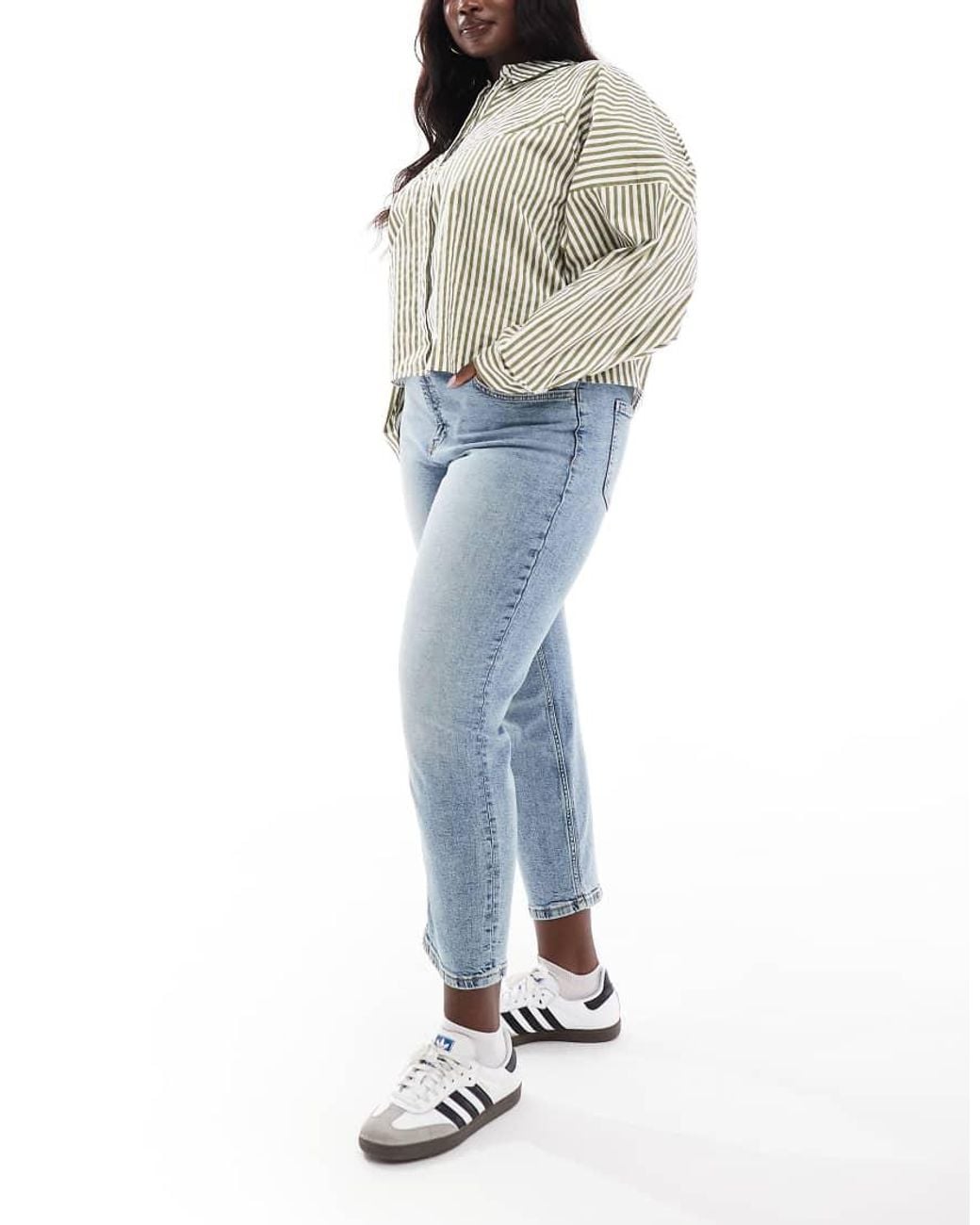 ASOS Blue Asos Design Curve Slim Fit Comfort Jeans