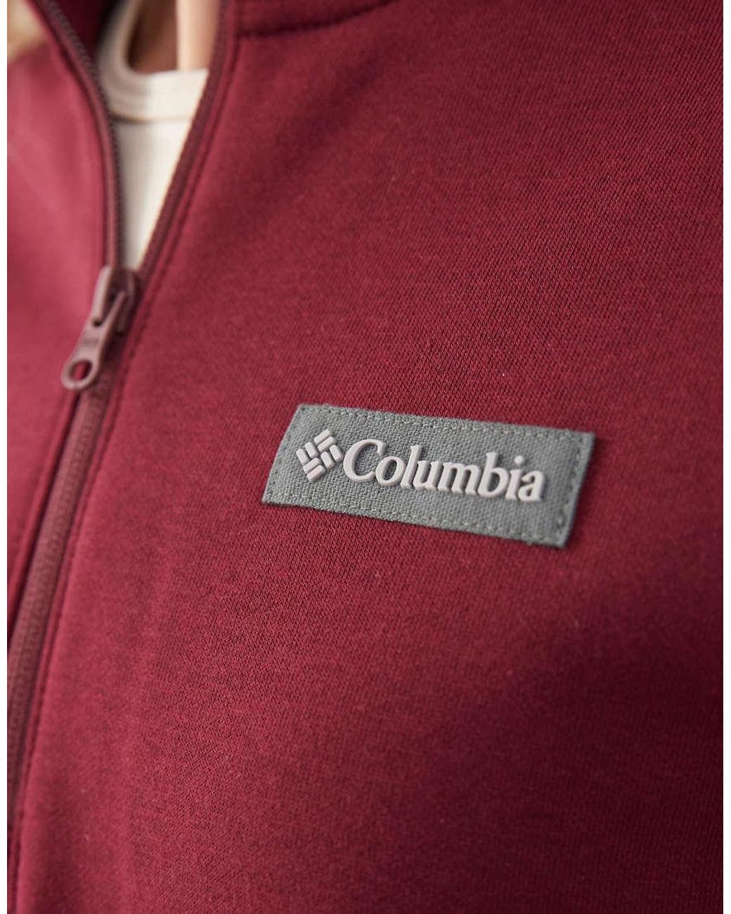 Columbia Red Meridian Creek Quarter Zip Fleece