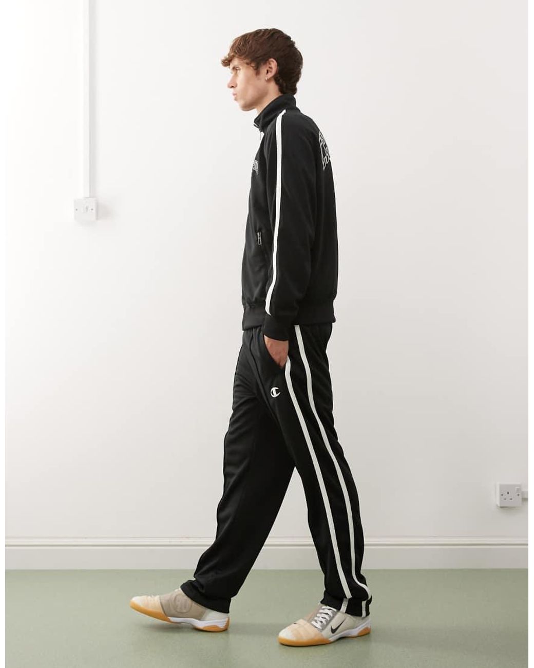 Champion Black Straight Hem Pants for men