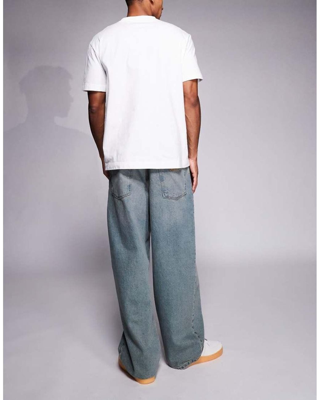 River Island Gray Super baggy Jeans for men