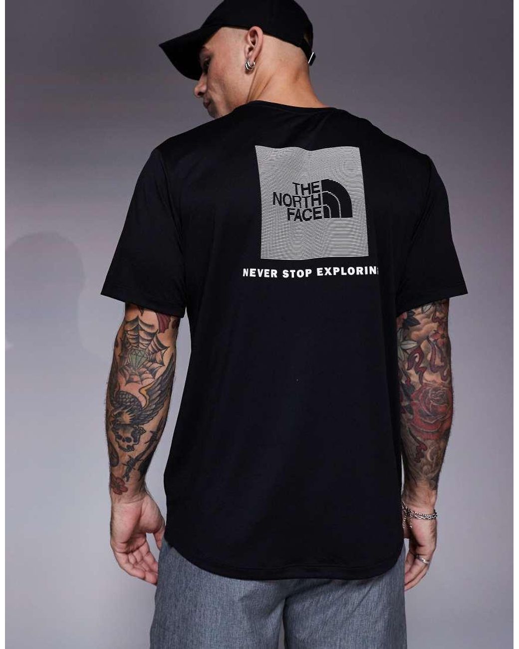 The North Face Blue Training 24/7 Box Nse Backprint T-shirt for men