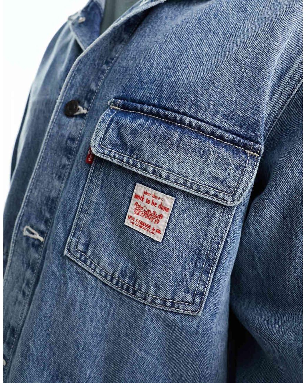 Levi's Blue Broadway Engineer Denim Jacket for men