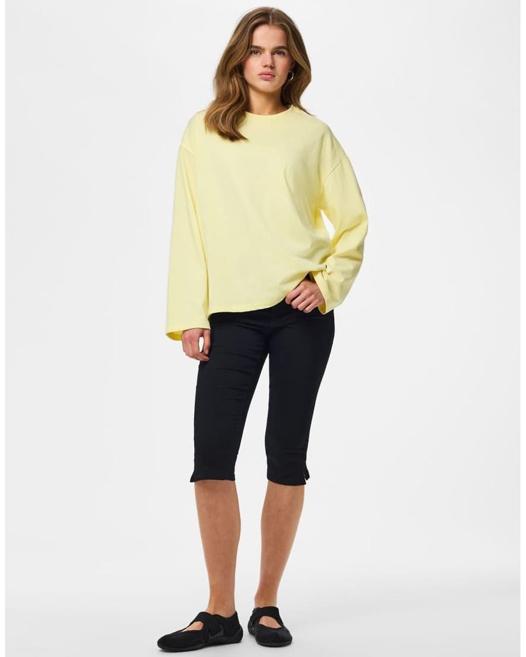 Pieces Yellow Long Sleeved Top