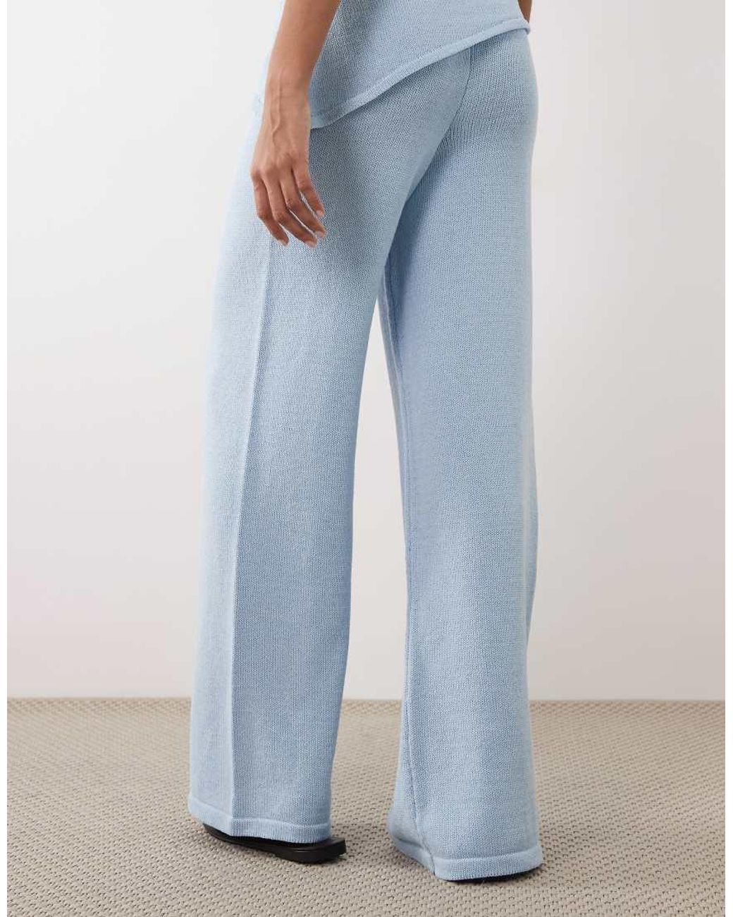ASOS Blue Knitted Wide Leg Pants