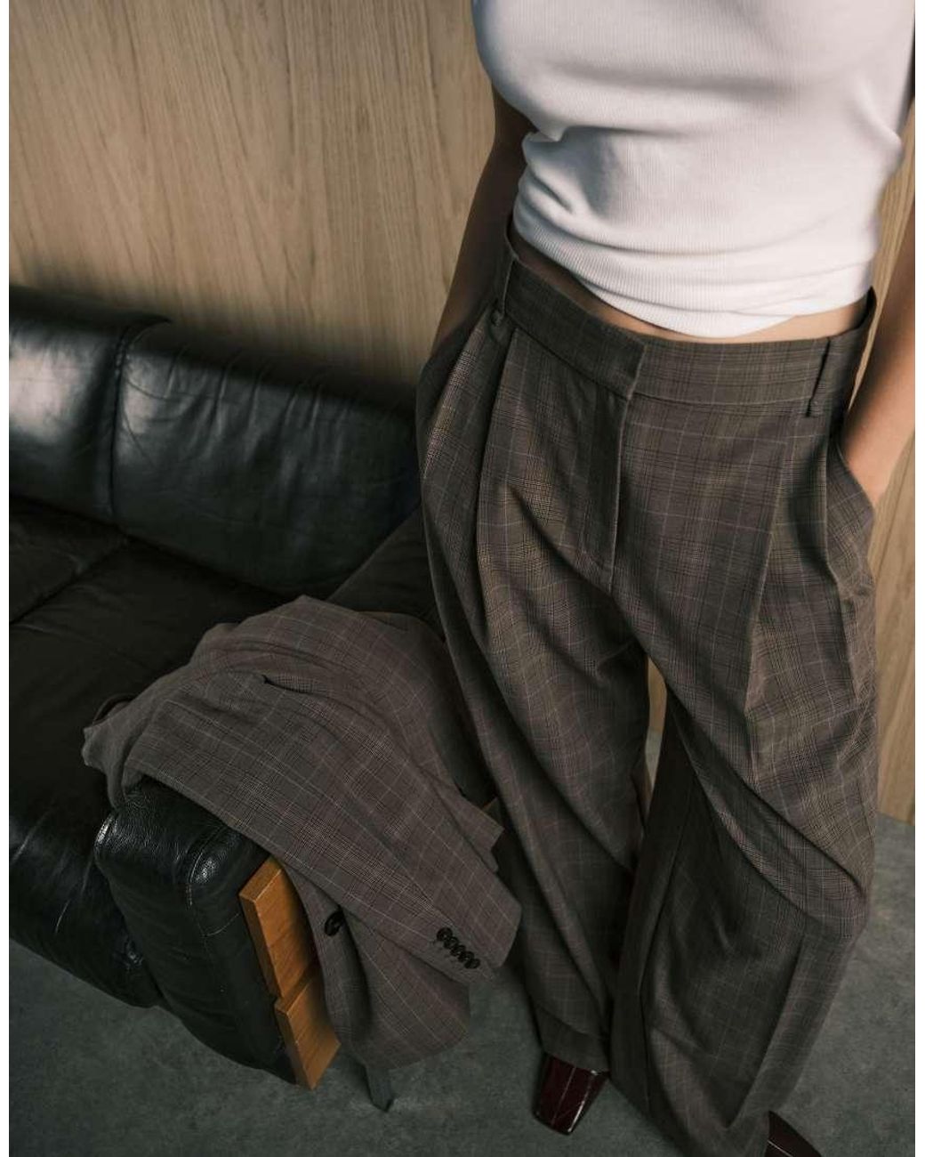 Mango Natural Katy Relaxed Tailored Trouser Co-ord