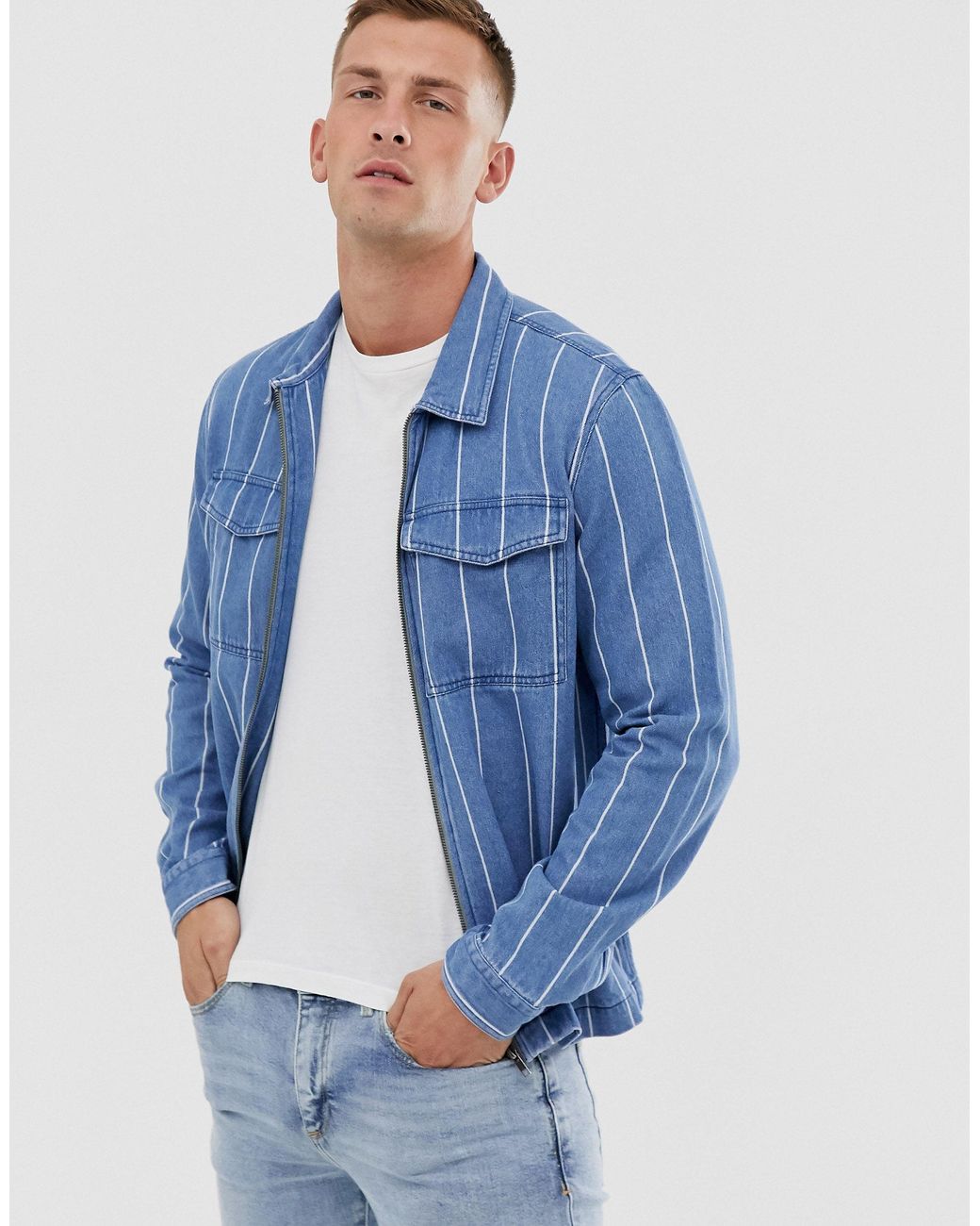 new look striped jeans