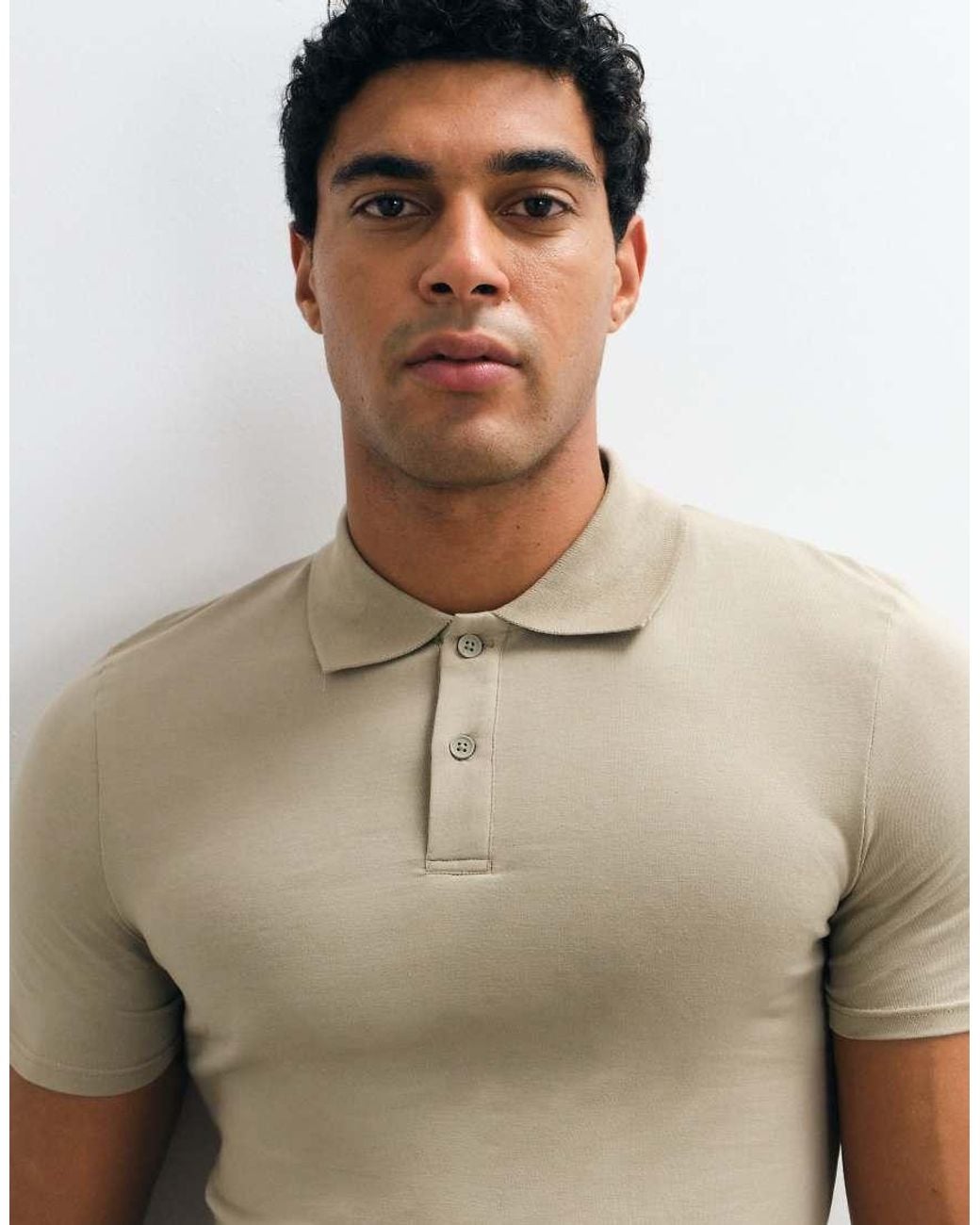 ASOS Natural Muscle Fit Polo for men
