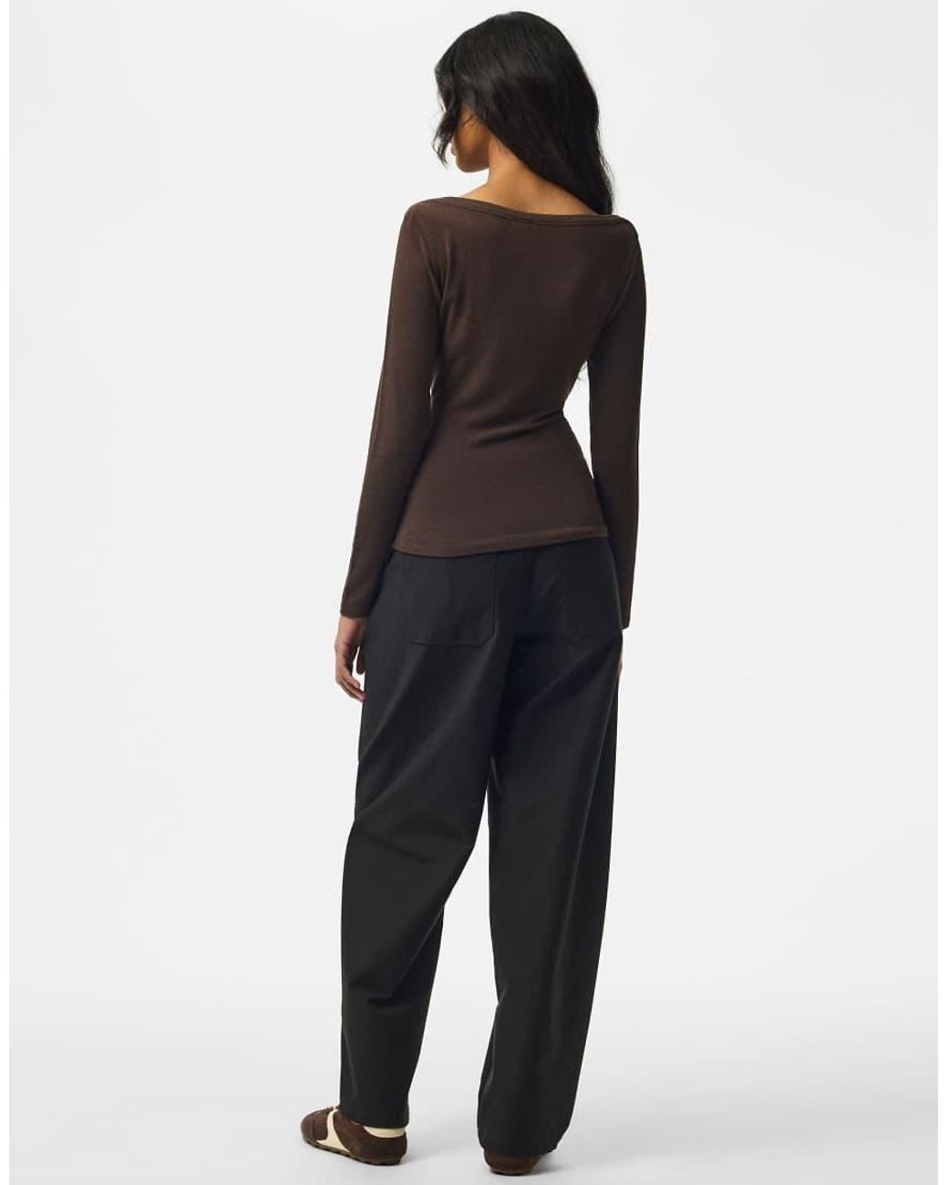 Pieces Black Long Sleeved Top