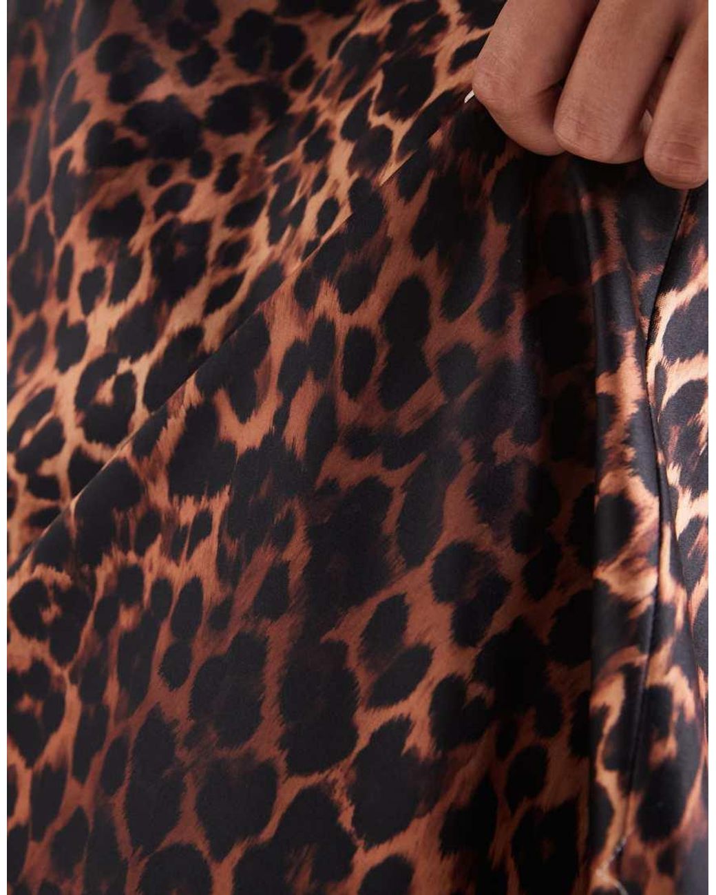 ASOS Brown Asos Design Curve Satin Bias Maxi Skirt