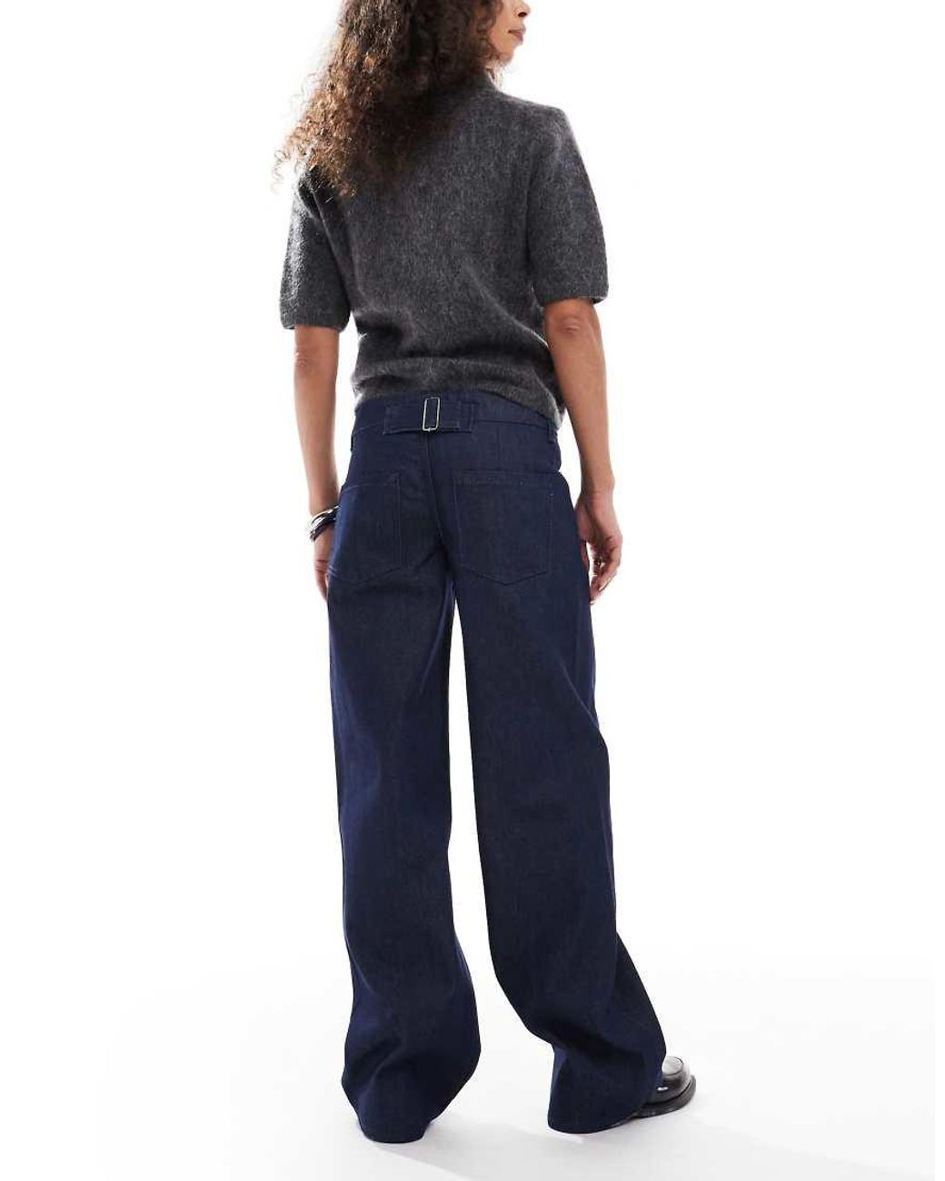 ASOS Blue Denim Low Waist Cargo Jeans