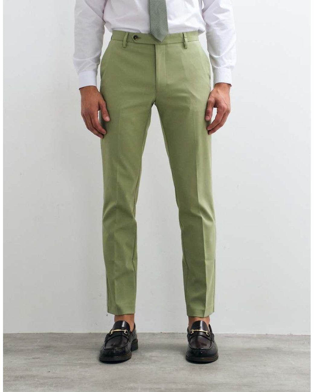 ASOS Green Slim Suit Trousers for men