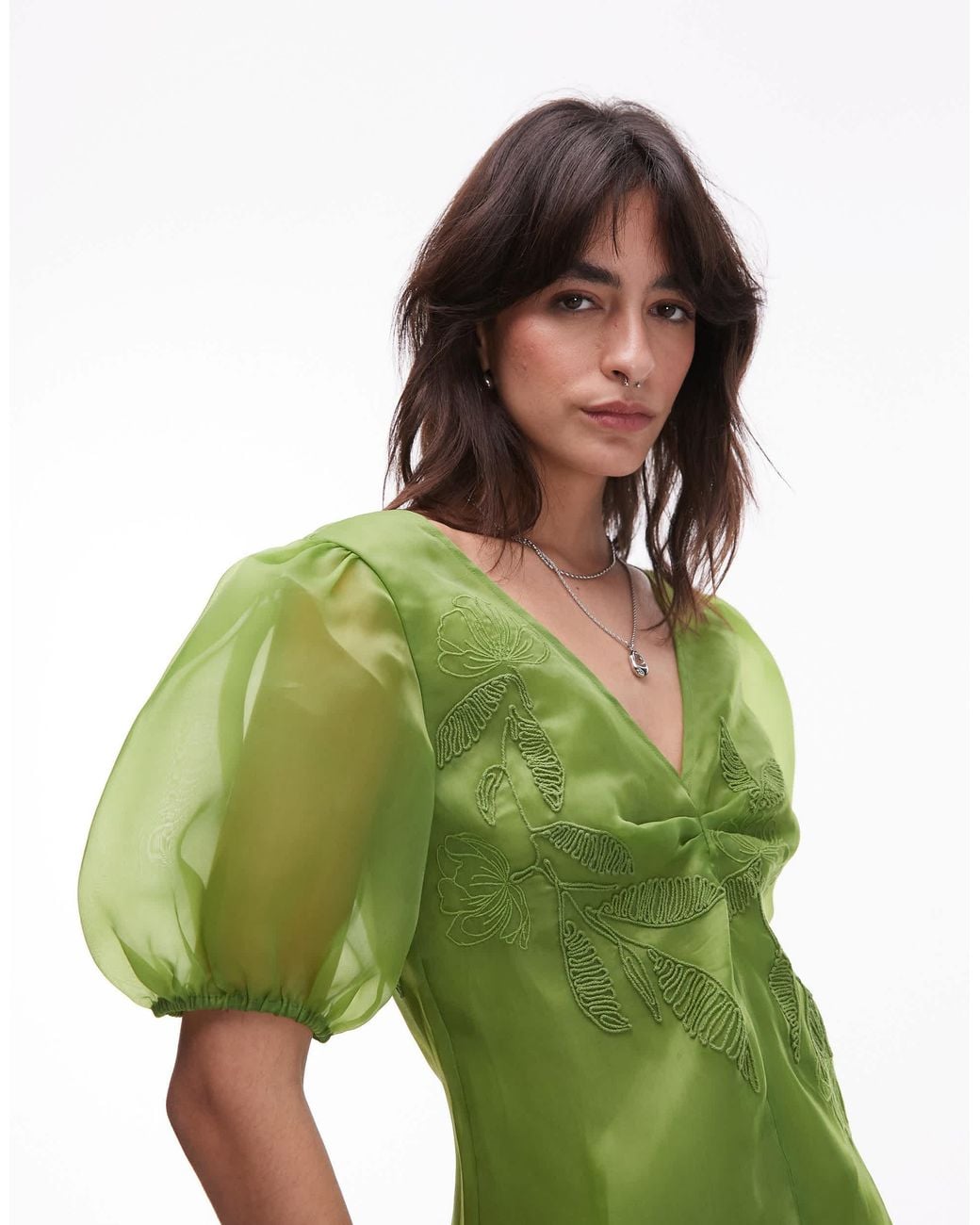 topshop organza dress Topshop + Pink Check Organza Shirt Dress