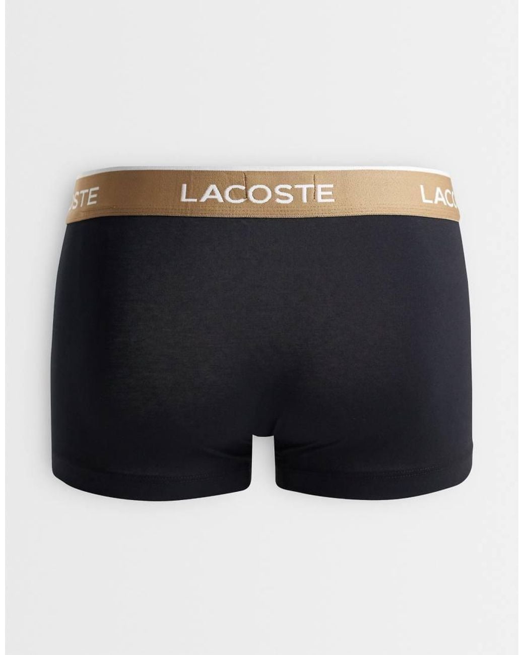 Lacoste Blue 3 Pack Coloured Waistband Trunks for men