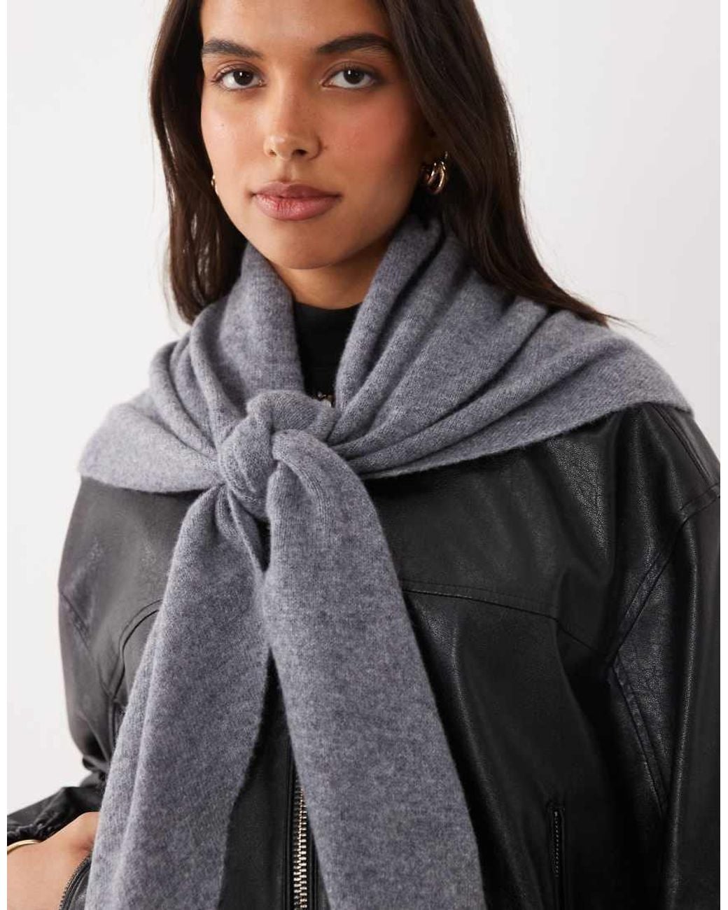 ASOS Gray Wool Extra Large Triangle Scarf