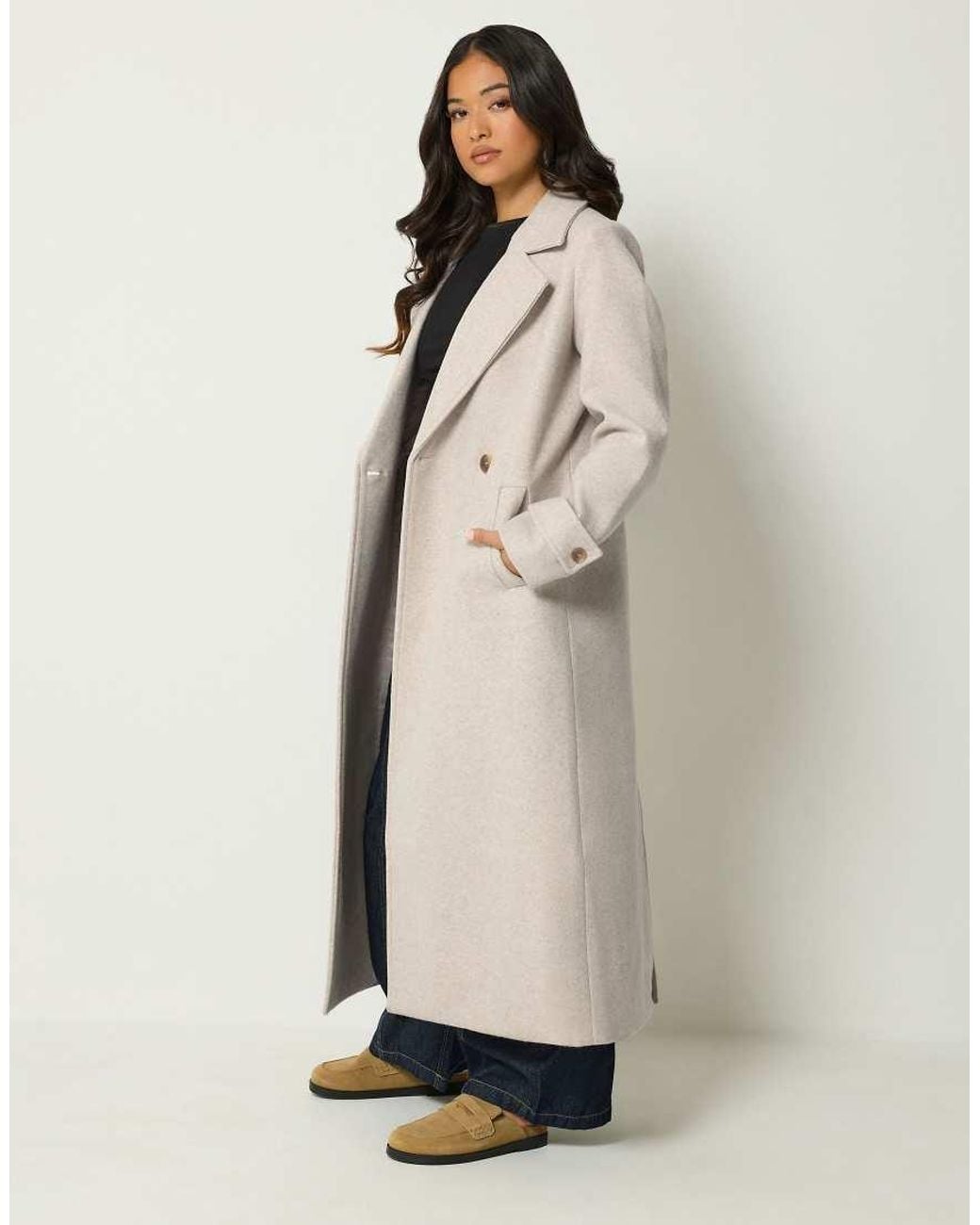 PixieGirl Natural Petite Maxi City Coat