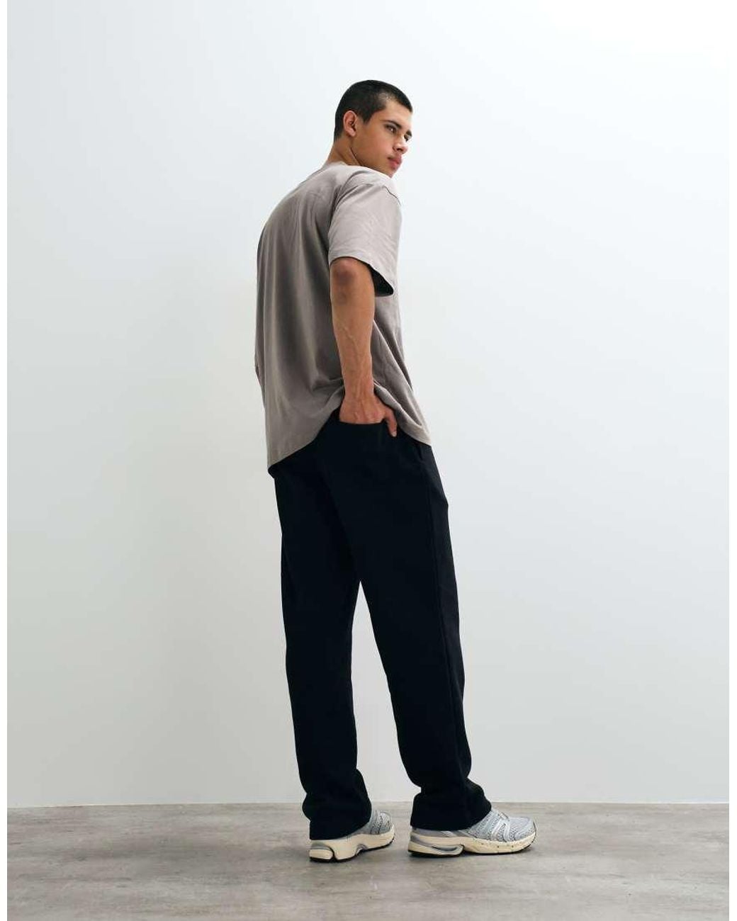 Cotton On White baggy Track jogger for men