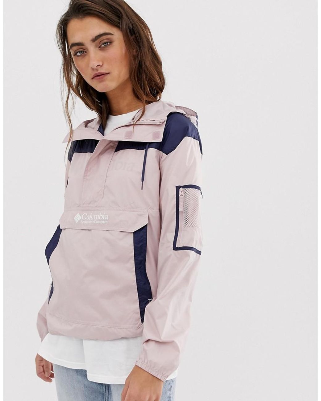 Pink deals columbia windbreaker