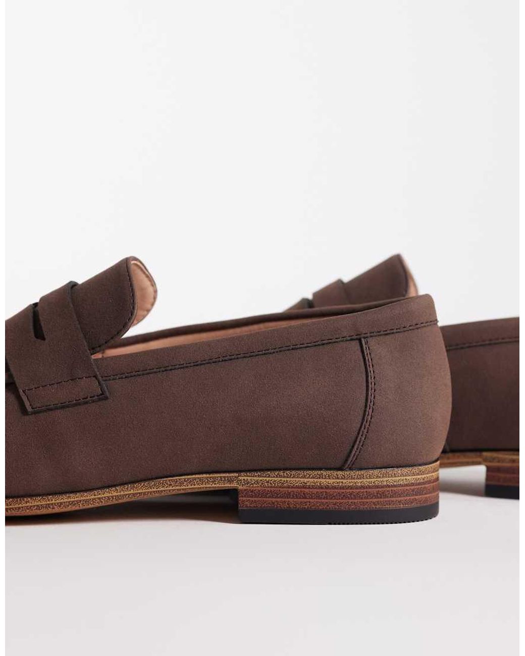 ASOS Brown Penny Loafers for men