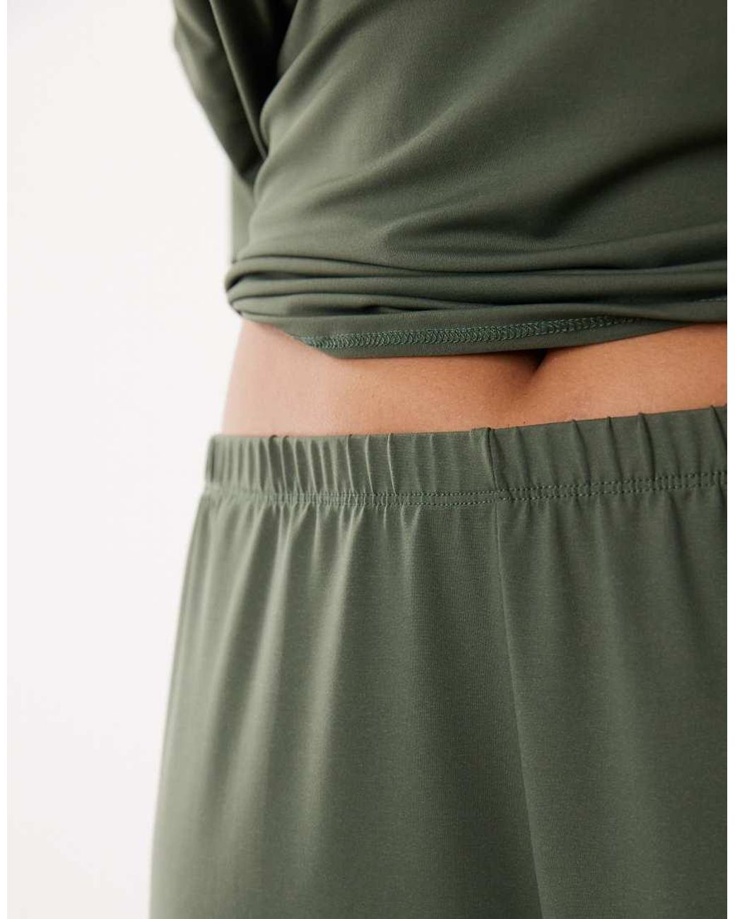 ASOS Green Asos Design Curve Wide Leg Co-ord Trouser