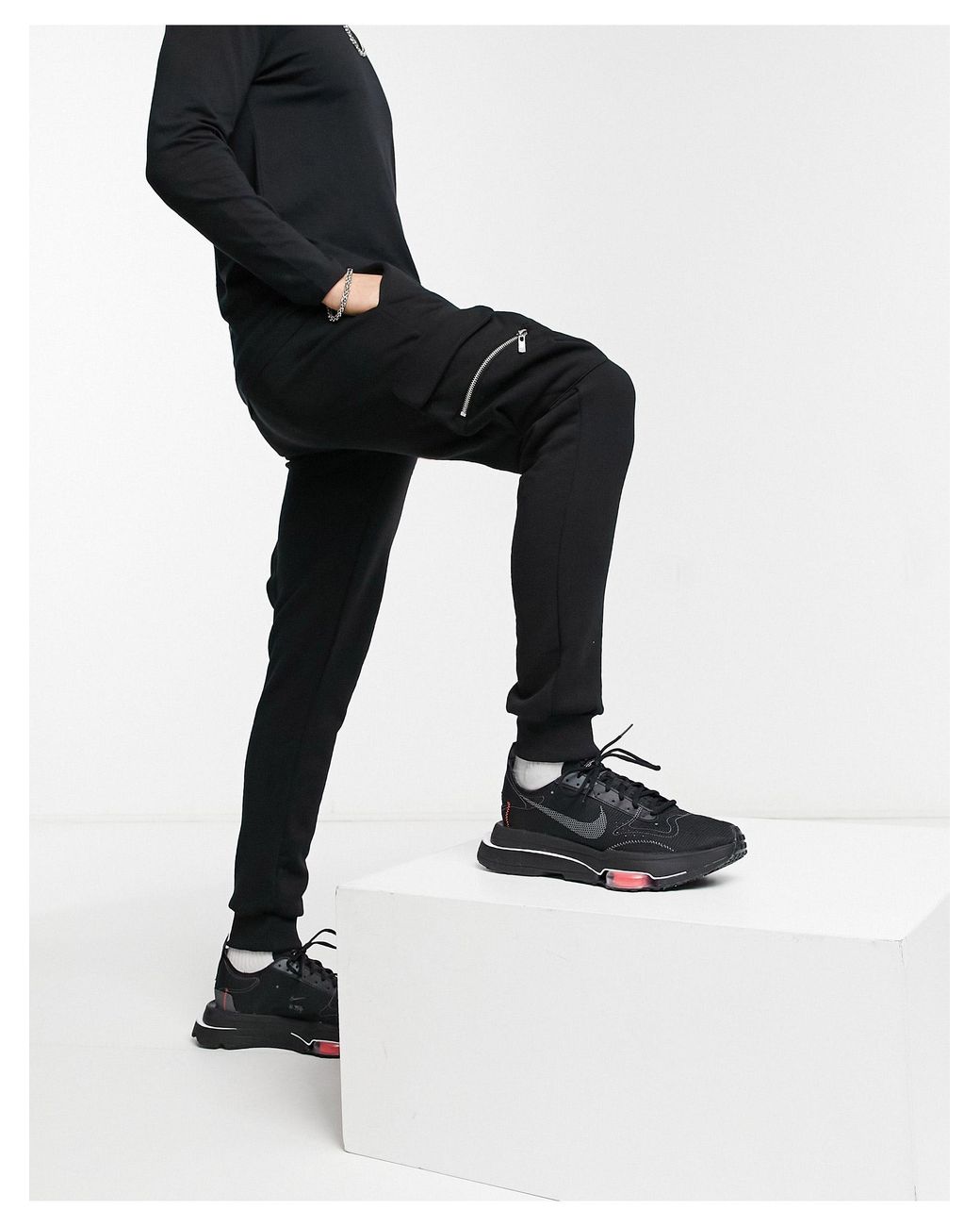 River Island Slim Cargo joggers in Black for Men Lyst