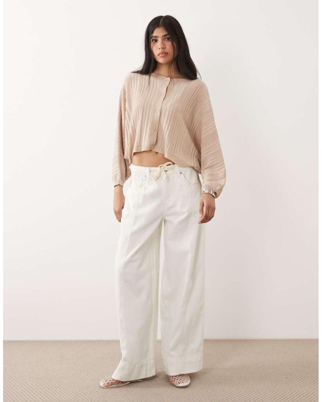 ASOS Brown Knitted Batwing Cardigan