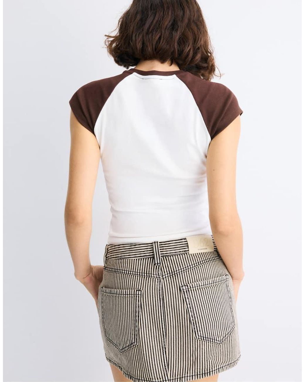Stradivarius White Short Sleeve Raglan T-shirt