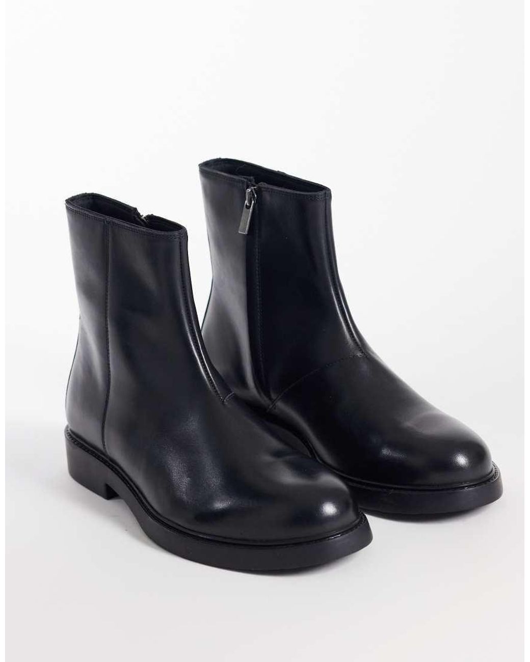 ASOS Blue Zip Up Boots for men