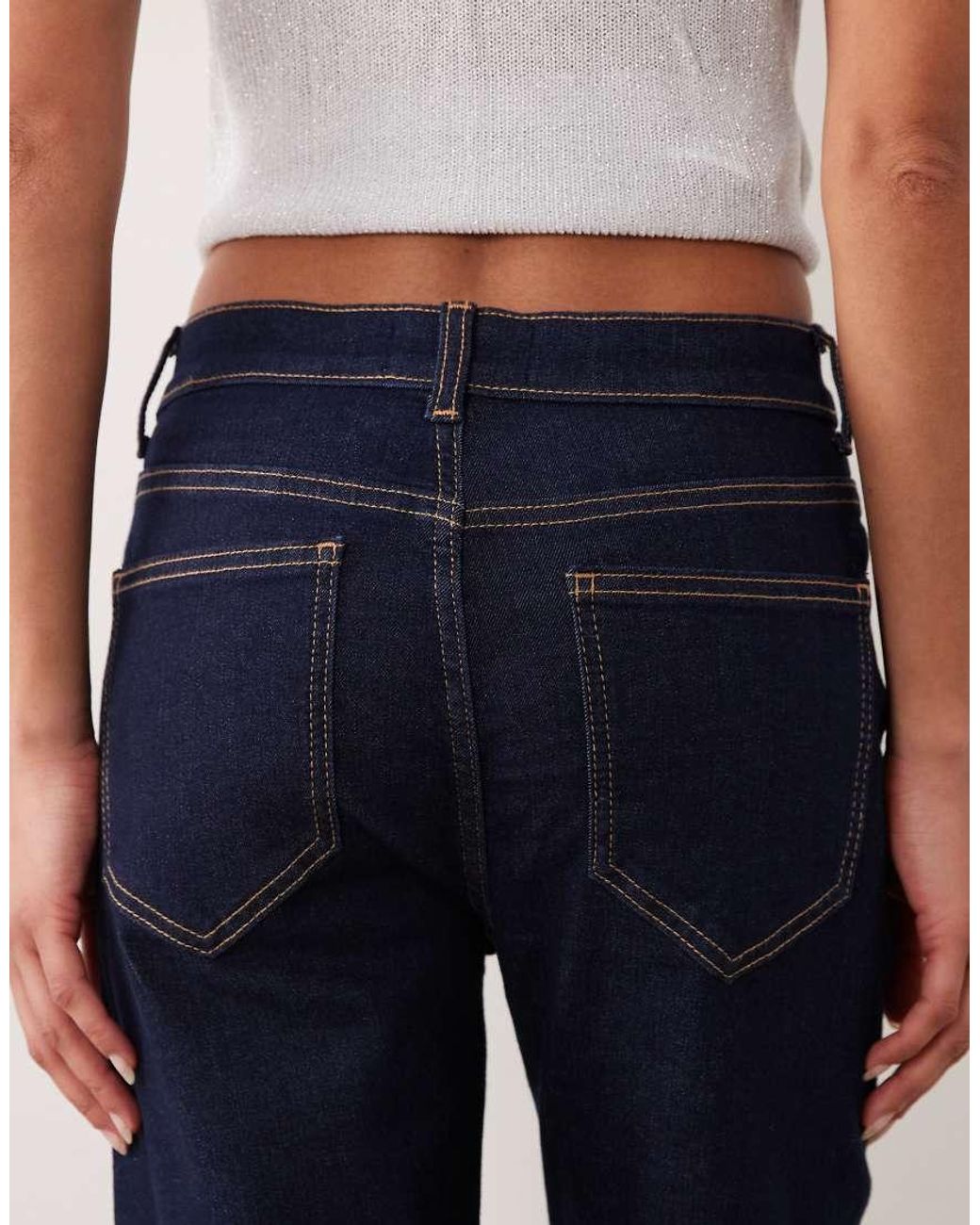 ASOS Blue Capri Jeans With Front Pockets