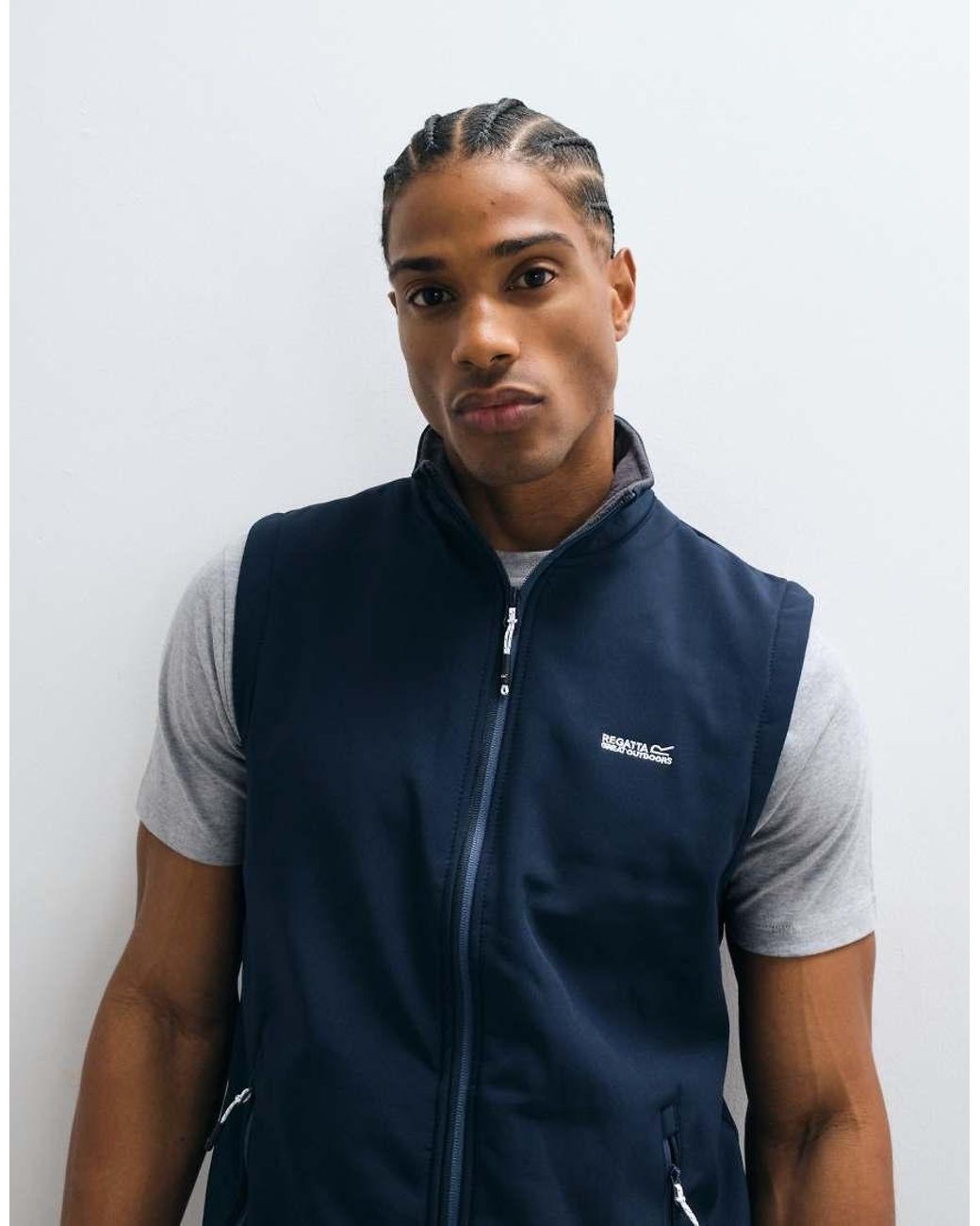 Regatta Blue Wind Resistant Bradwell Iii Softshell Gilet for men