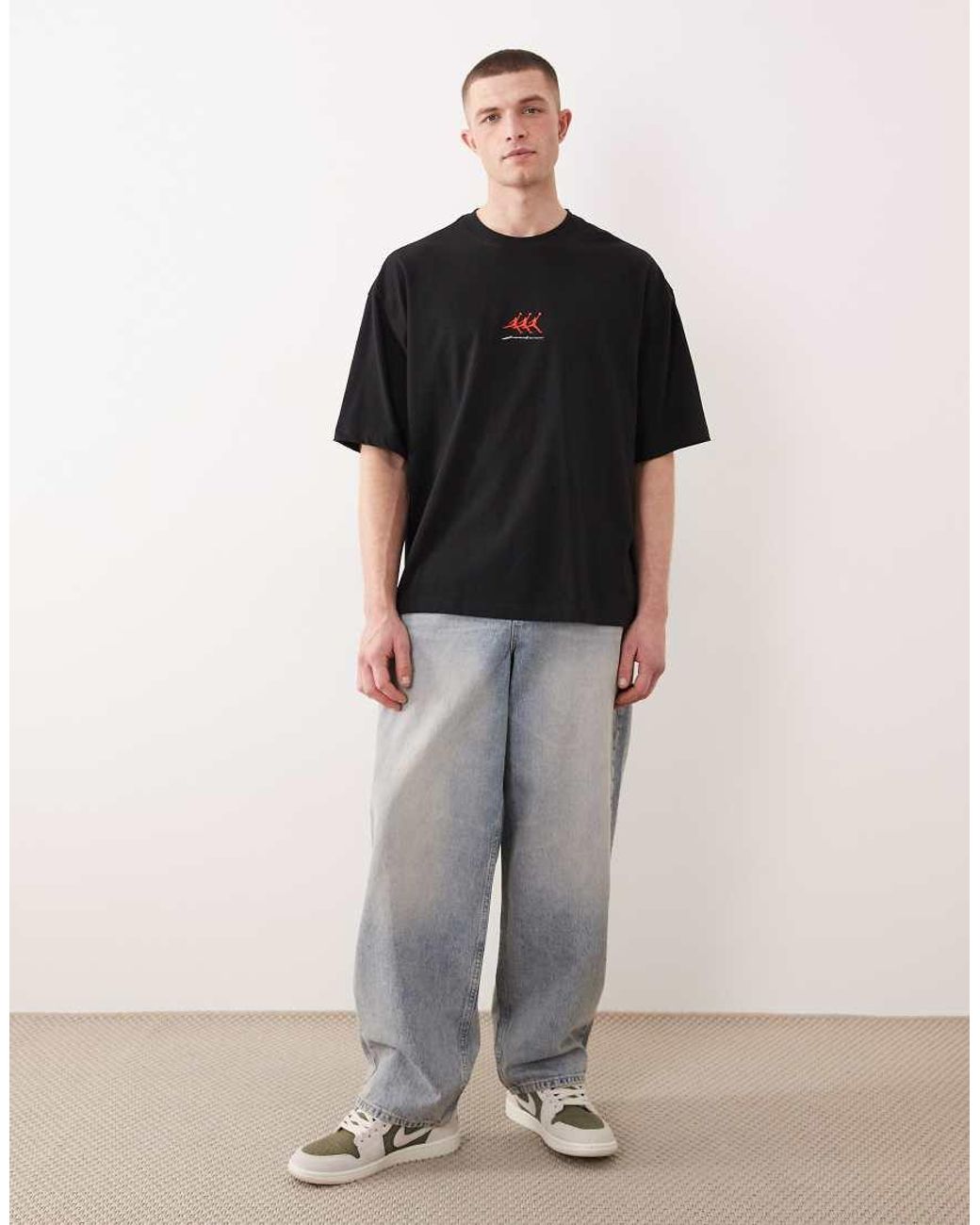 Nike Black Flight Oversized Graphic T-Shirt for men