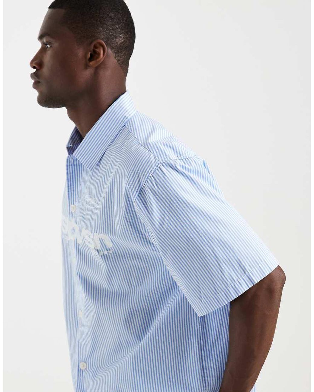Cotton On Blue Alex Short Sleeve Shirt for men