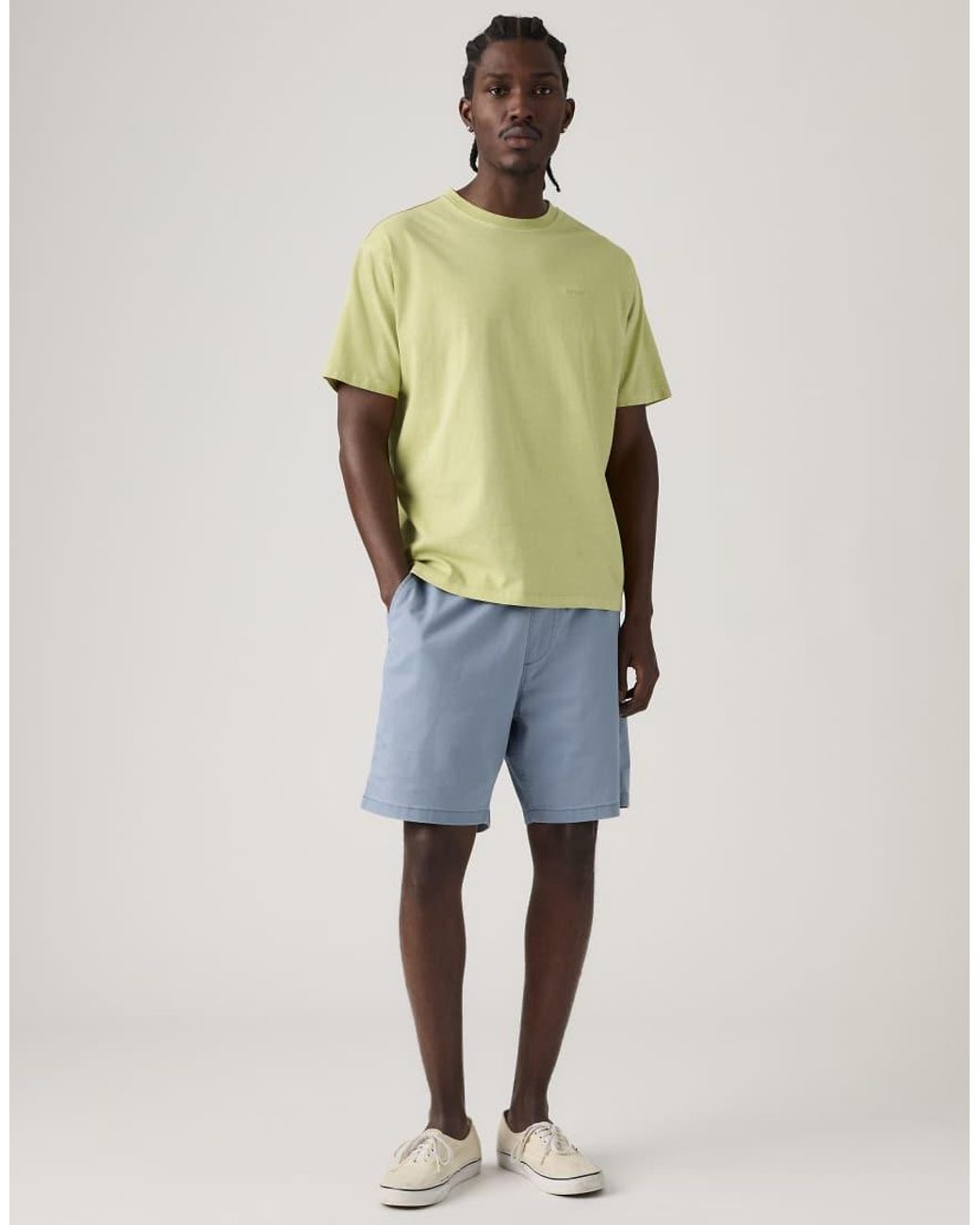 Levi's Blue Boxer Cotton Linen Shorts for men