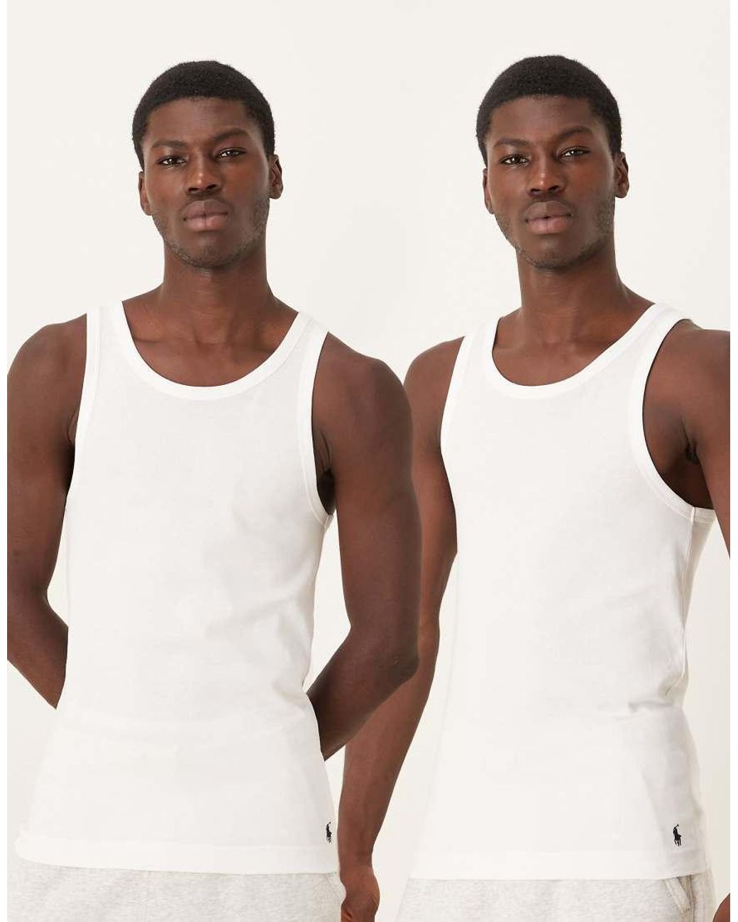 Polo Ralph Lauren Natural 2 Pack Icon Logo Lounge Vest for men
