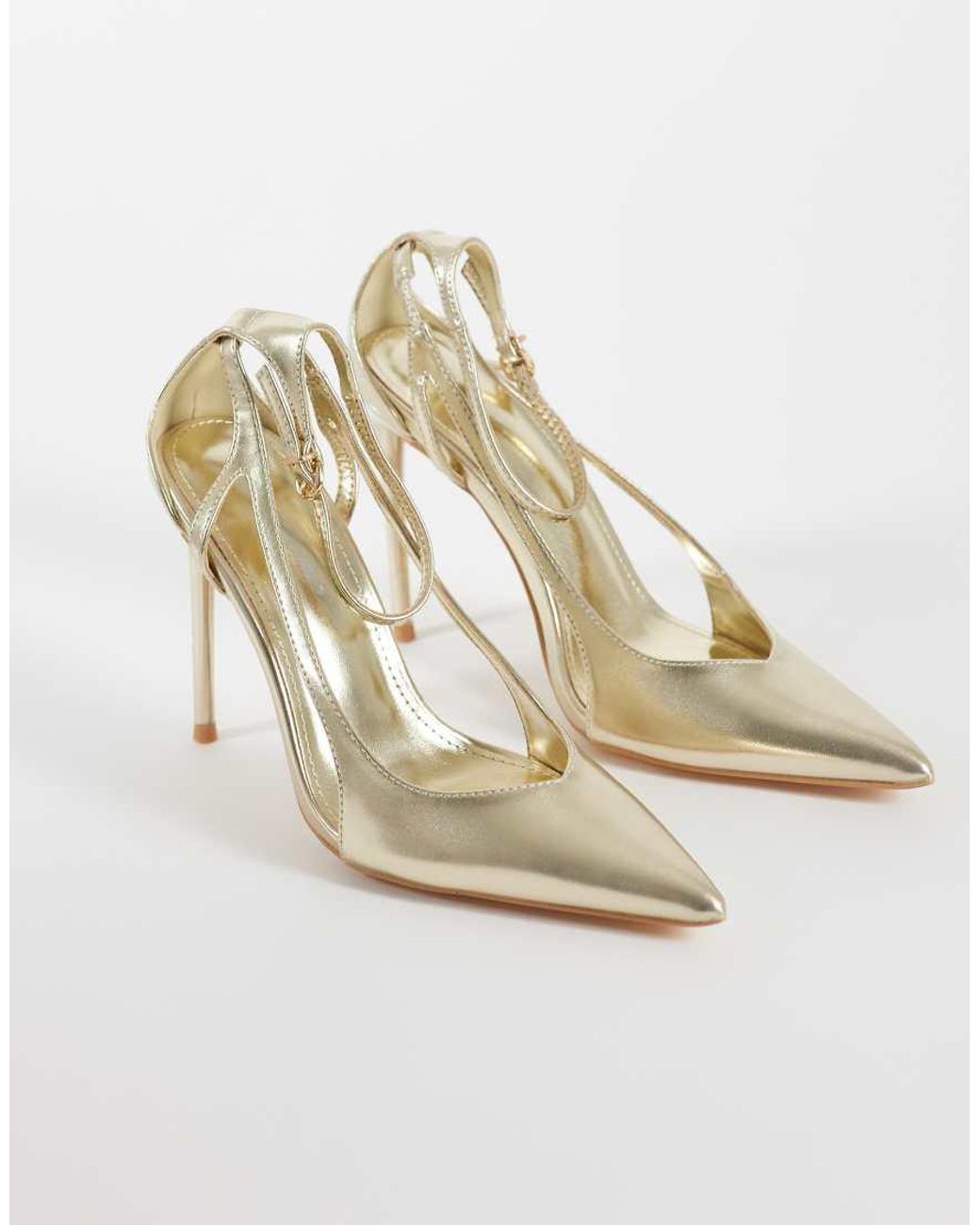 Public Desire White Allegedly Heeled Pumps