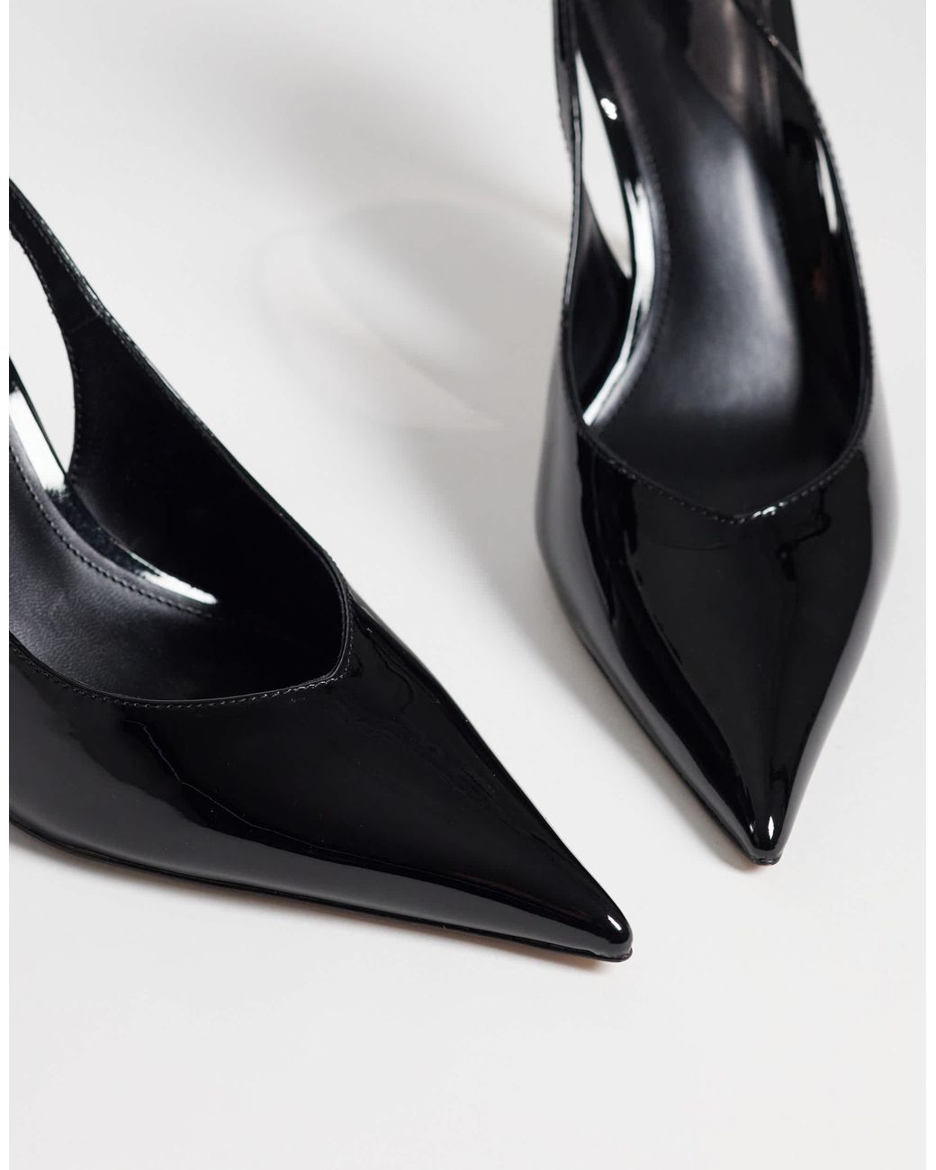 Mango Black Slingback-pumps aus kunstleder